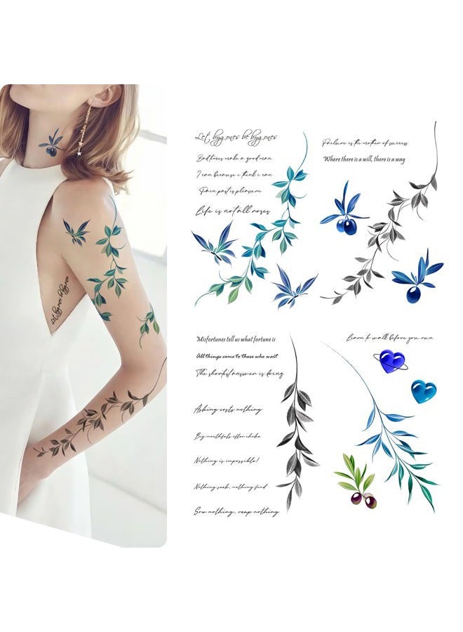 ROARHOWL Inspirational, proverb, Bible, religion, gospel, text, words，Exquisite and aesthetic temporary tattoos fake tattoo kit (Design 4) - Image 1